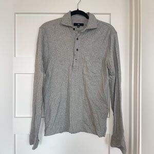Banana Republic Light Gray Men's Casual Shirt